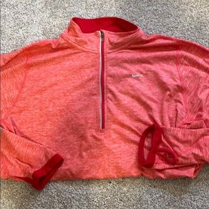 Red Nike quarter zip